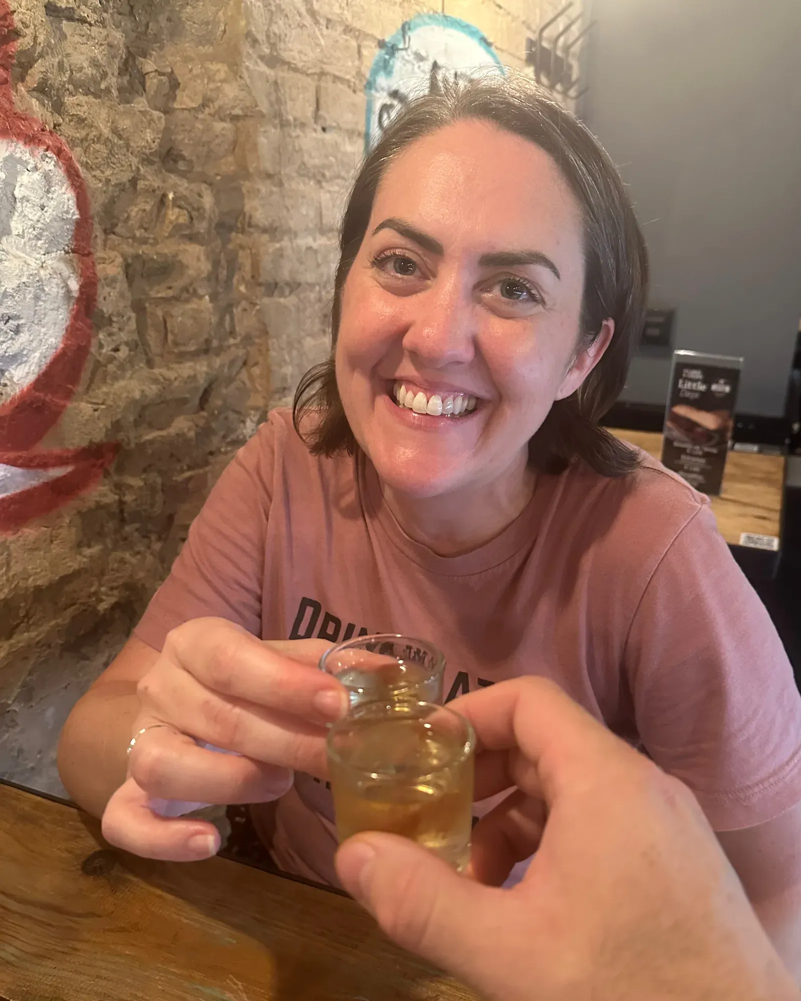 Thanks for following us on our voyage. Here's a nice free after dinner shot we got in a cute little place called Little Food and Beer. Stay tuned for next week when I share some of our Valencia adventure.
