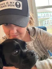 My doggy with me, his favorite person, death, grief