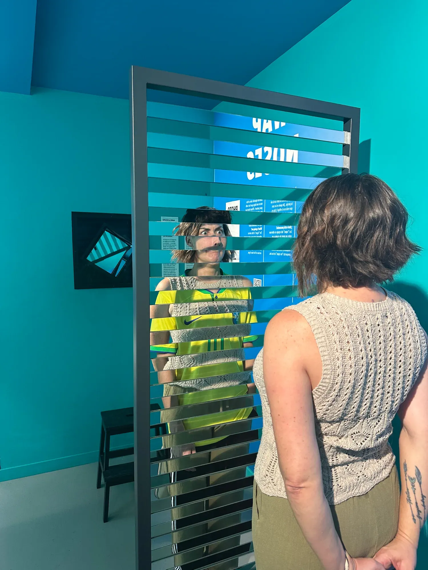 Tristan and Evelynn at the Museum of Illusions, Valencia